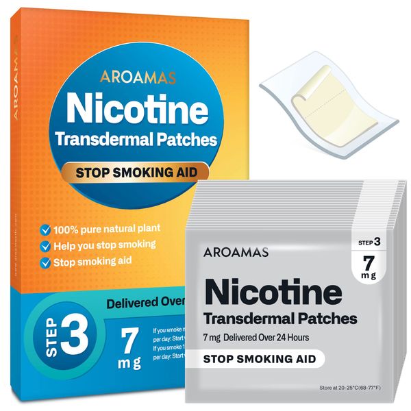 Nicotine Patches to Help Quit Smoking, Stop Smoking - Delivered Over 24 Hours Nicotine Transdermal System to Stop Smoking Aids That Work (Stop Smoking 7mg [Step 3])