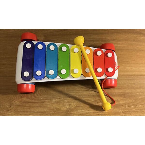 Fisher-Price Classic Xylophone, toddler pull toy, pretend musical instrument