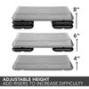 The Step (Made in USA) Original Aerobic Platform – Circuit Size Grey Aerobic Platform and Original Black Risers