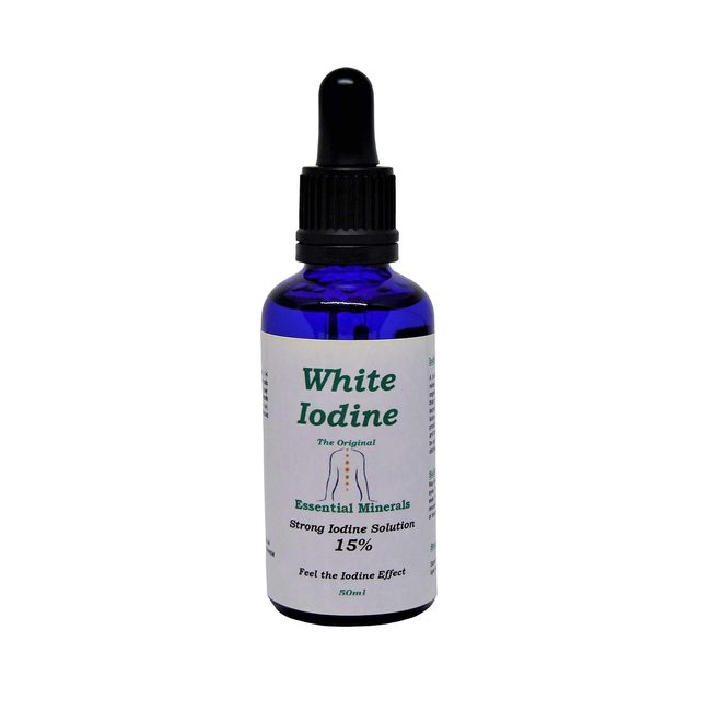 50ml 15% White Iodine Solution - Max Strength Decolourised Clear Solution