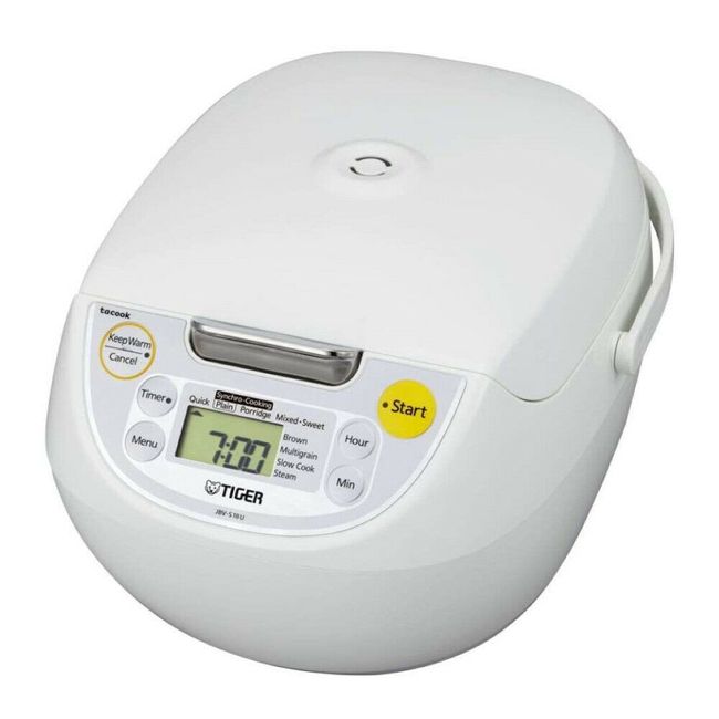 Tiger JBV-S18U 10-Cup Microcomputer Controlled 4-in-1 Rice Cooker White
