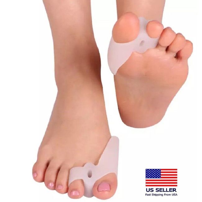 1 Pair Bunion Corrector Gel Toe Straightener Toe Separator Silicone Toe Spacer