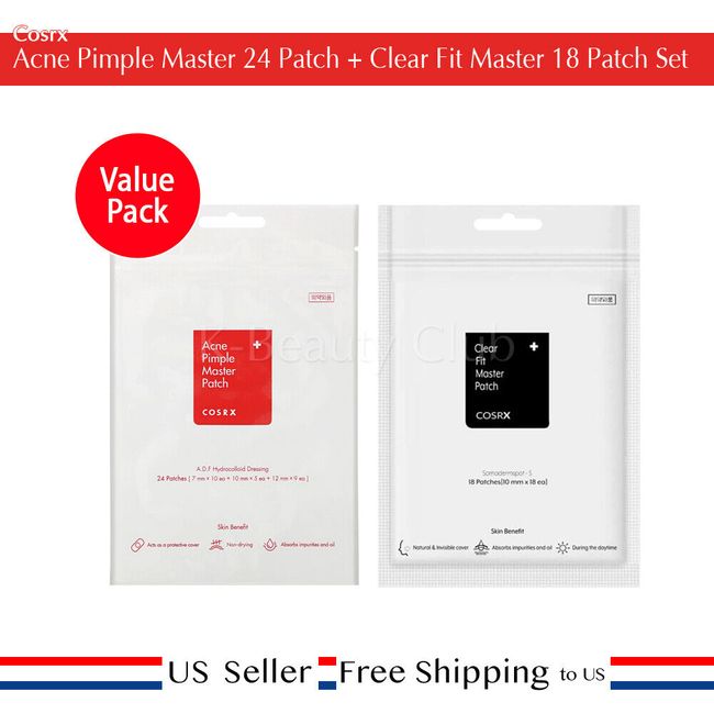 Cosrx Acne Pimple Master 24 Patch + Clear Fit Master 18 Patch Set [US Seller ]