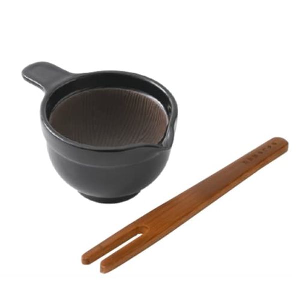 Kamoshika Tools Shop Nattou Bee & Natto Sprinkle Set, Made in Japan, Made in Japan, Made in Japan, Stirring Stick, Natto Bowl, Small Bowl, Katsuchi Dressing Sauce (Natto Bee & Sprinkle Set (Black) ))