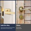 EHOMEWARE 2 Pack Gold Dummy Door Handles, Half Dummy No Lock Function Without Latch or Key, Pull or Push Function for Pantry or French Doors