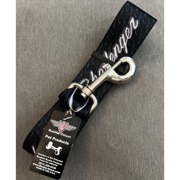 Buckle-Down Dodge Challenger Logo Black 4ft Dog Leash