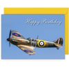 Spitfire Birthday Card - Medium Sized Card (A5 Size -148mm x 210mm) with Envelope