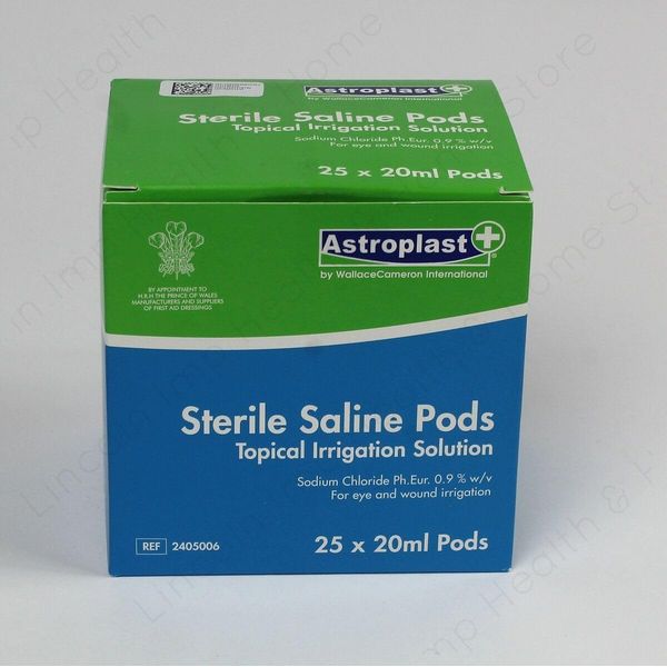 ASTROPLAST STERILE Saline PODS – Topical Irrigation Solution – 20ML