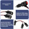 2 in 1 Charging Interface Car Cigarette Lighter Socket Splitter with Switch, DC 12V-24V Charging Adapter