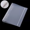 OTCRAFT 3PCS A5 6 Ring Binder Cover Clean Transparent Soft PVC for Refillable Notebook Shell withMatte surfaceforStamp & Die Storage