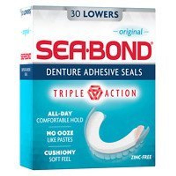 Sea-Bond Denture Adhesive Wafers, Lowers, Original - 2pc