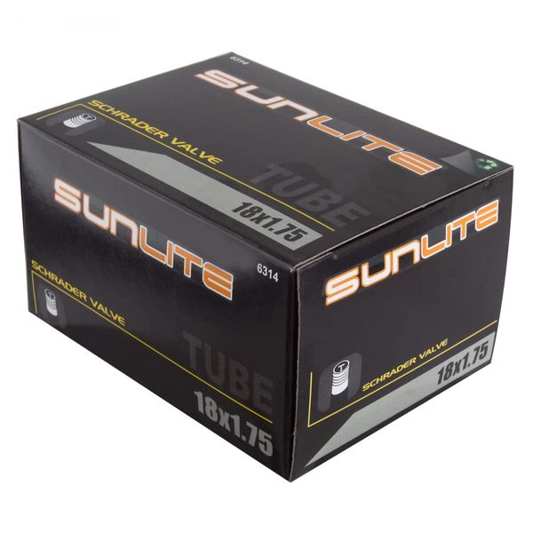 Sunlite Schrader Valve Bicycle Tubes, 18 x 1.75 / 32mm Valve