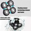 Men Electric Shavers Replacement Heads, 5 Heads Beard Replacement Blade Razor Replaceable Alternate Floating Washable Blade Trimmers Head (Black)