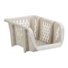 New Elegant Medium Utility Stacking Basket –Stone, Easily Store Household Items –B01