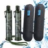 Personal Straw Water Filter W/Carry Case Hiking Camping Emergency Purifier,2Pack