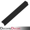 Decoranddecor Contemporary Pull Handles Solid Metal for Cabinets (160mm Between Hole Centres, Matt Black)