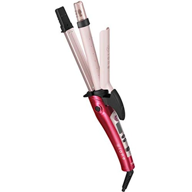 TESCOM IPW1826-P Curling Iron with Negative Ions, Straight & 1.0 inches (26 mm), 2-Way Steam Function, Sparkle Pink