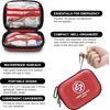 Mini First Aid Kit - 150 Piece Small Waterproof Hard Shell Medical Kit for Ho...