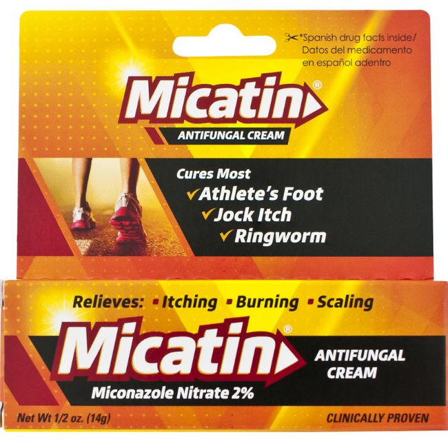 Pack of Four Micatin Antifungal Cream Miconazole Nitrate 2% Athlete's Foot .5oz