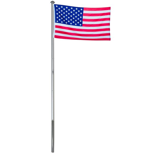 BRUBAKER 20 Feet Aluminum In-Ground Flag Pole