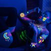 HOWAF 20 Sheet Neon Temporary Tattoos, Neon Tattoos Glow In The Dark Tattoos UV Tattoos Neon Waterproof Tattoo Stickers Fake Tattoos Glow In The Dark Tattoos for Kids Adults Women Girls Face Body Art