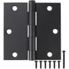 30 Pack Matte Black Door Hinges 3.5 X 3.5 Inch Interior 