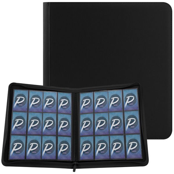 PAKESI Star Card File 12 Pockets Holds 480 Sheets PU Leather Card Sheets Collecting Other Cards Star Card Collection Files