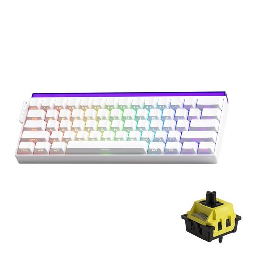 VEEKOS Shine60 Rapid Trigger Wireless Gaming Keyboard Shine-Through SP White Hall Effect Tri-Mode Keyboard Flash Magnetic Switch