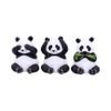 Nemesis Now Three Wise Pandas 8.5cm, Resin, Black, One Size