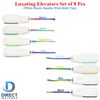 Set/8 Dental Luxating Root Elevators Tooth  Extracting Extraction Luxation Tools