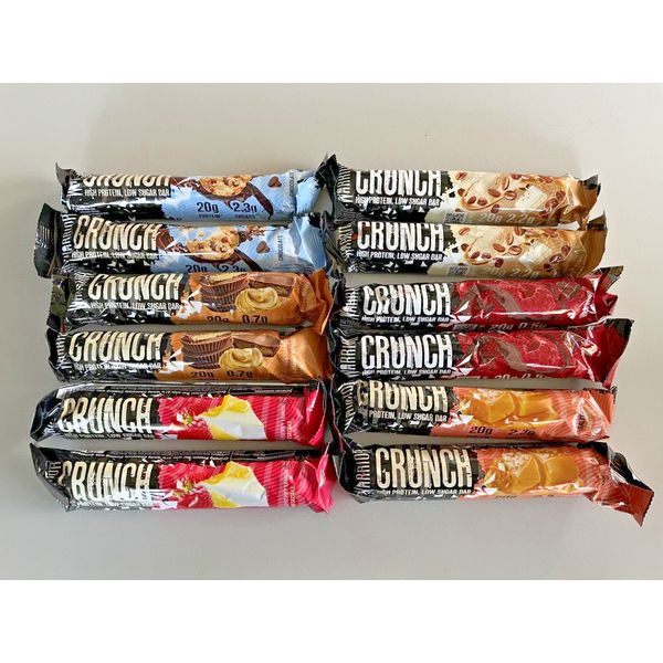 12 x Warrior Crunch Variety Pack High Protein Bars (EXP: 05/2024 - 09/2024)