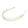 Silver effect Metal wire comb head band, Alice Band Hair Band,Ideal Everyday wear for Women Girls by Glitz4Girlz