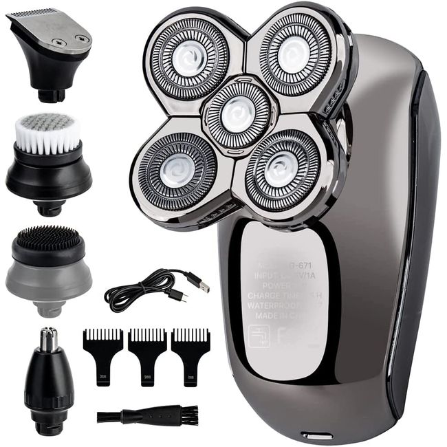 Men’s 5-in-1 Electric Head Shavers for Bald Men Wet and Dry, Head Shavers for Men, Head Razors for Bald Men, Balding Clippers for Men.