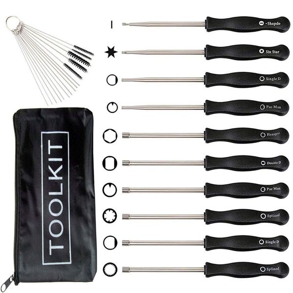 New (10pcs) Carburetor Adjustment Tool Screwdriver Kit + Cleaning Tool for Adjusting 2 Cycle Small Engine Carb Trimmer Weed Eater Chainsaw