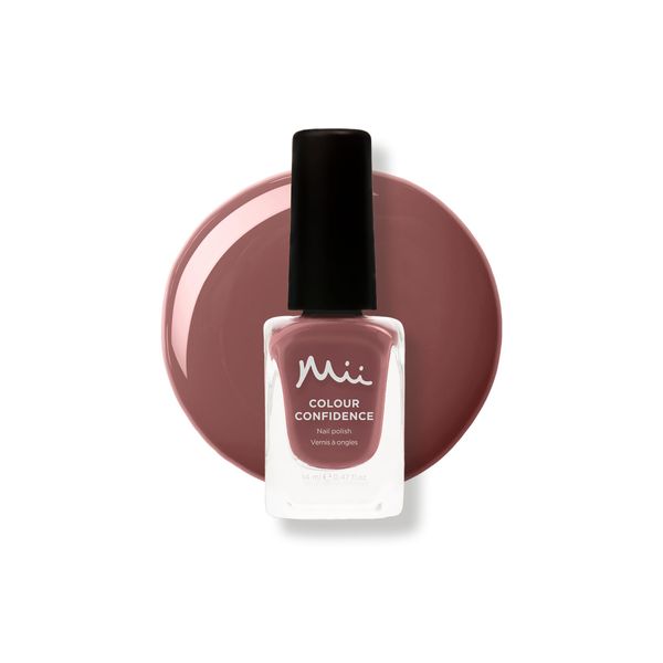 Mii Colour Confidence Quick Dry Nail Polish | Long Lasting Nail Polish & Fast Drying Nail Polish | Nail Strengthening Polish with Nourishing Formula | 14ml Nail Paint | Fudge Cake, Rosy Brown