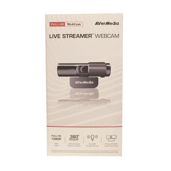 AverMedia Live Streamer Webcam 1080P, 360 Swivel Design, Perfect for Streaming