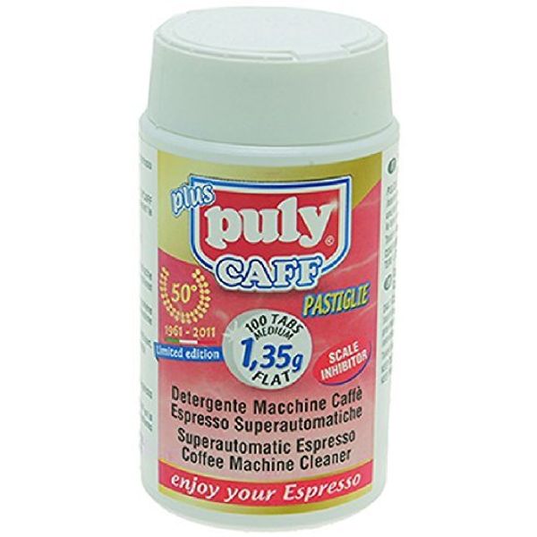 Puly Caff Coffee Machine Cleaning Tablets Medium 1.35g x 100 Flat Plus Puly by Puly Caff