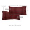 VHC Brands Cumberland Bedding Accessory, King Pillowcase Set 21x40, Red 2