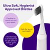 Burst Electric Toothbrush for Adults - Charcoal Black Soft Bristle Toothbrush for Deep Clean, Stain & Plaque Removal - 3 Sonic Toothbrush Modes: Teeth Whitening, Sensitive, Massage - Black