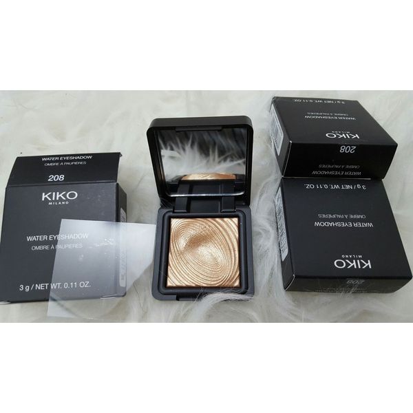 Kiko 208 Light Gold Highlighter Water Eyeshadow For Wet & Dry Use, Soft & Creamy