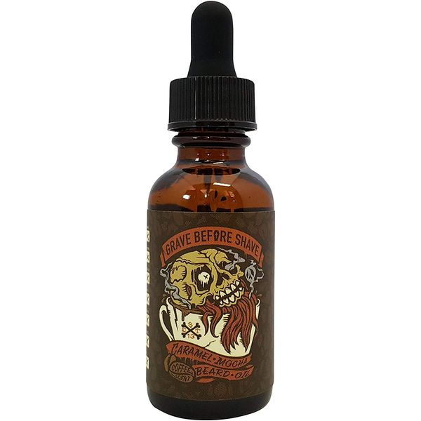 GRAVE BEFORE SHAVE™ Caramel Mocha Blend Beard Oil (Caramel Mocha Coffee scent)