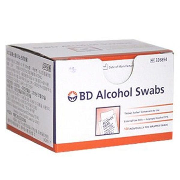 BD Alcohol Swap 100 Sheets Disinfection Swabs Alcohol Swabs Disposable Cotton Swabs