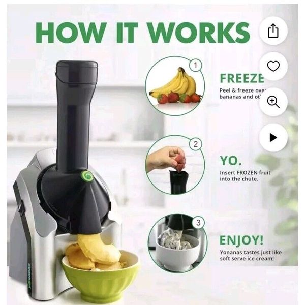 Dole Fruit Smoothie Maker Yonanas Health Food Dessert Fresh Fruit Complete Great