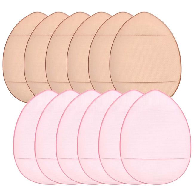 KSIUW Finger Puderquaste Schwämmchen - 12 Stück Make-up Pads Mini Beauty Blender Weiche Schwämme für Foundation Concealer Gesicht Augen Kosmetik Nass Trocken Makeup Werkzeug