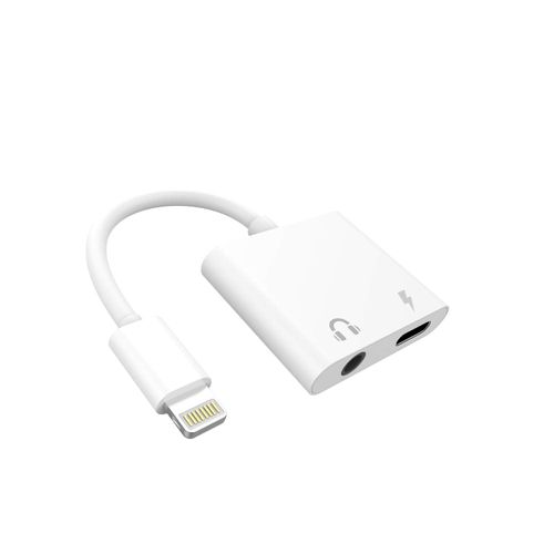 [2024 MFi Certified] Lightning 3.5 mm 2 in 1 Fast Charging Headphone Jack Adapter Compatible with IOS 16/17 Lightning Earphone Adapter, Charging, Music Sync, Compatible with iPhone