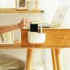 SUNFICON Adhesive Remote Control Holder Universal Media Player Controller Wall Mounted Remote Control Organiser Box Ivory