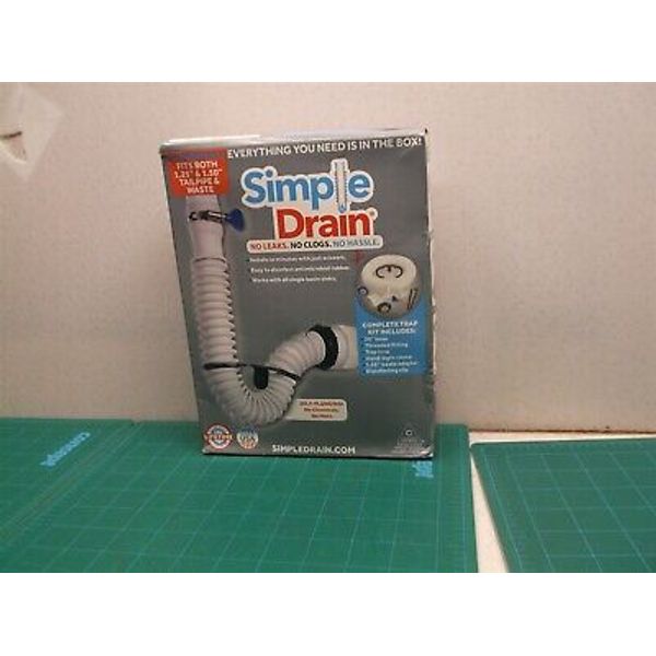 SIMPLE DRAIN 1.25 in. Rubber Threaded P-Trap Bathroom Single Sink Drain Kit