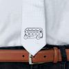 Azeeda 'Bus' White Tie/Necktie with Gift Box (AT00000666)