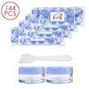 144PCS 10G/10ML Cream Cosmetic Lavender Sample Jar Containers with Spatulas