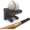 Baseball Bat Rack Ball Display Holder, Solid Wood Vertical Wall Mount Bracket...